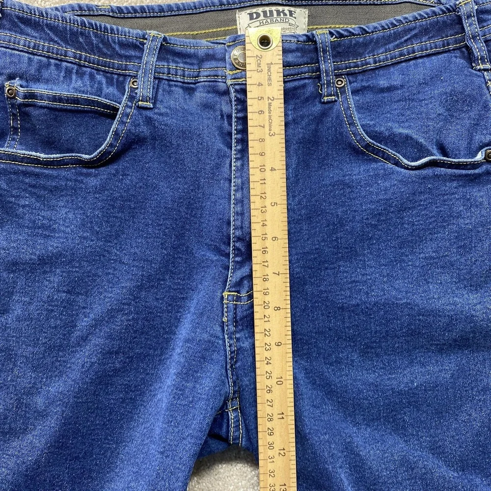 Duke Haband Shorts Mens 32 Denim Stretch Jean‎ Casual Relaxed Fit Knee Length
